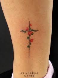 The most popular cross tattoo is the latin cross, a christian religious symbol. Tattoo Uploaded By Lena Schwarzer Cross Flowers 656139 Tattoodo