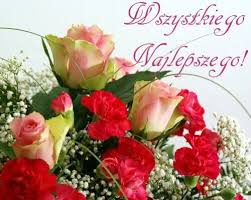 Kartka Pod Tytulem Wszystkiego Najlepszego W Dniu Imienin Happy Birthday Floral Wreath Floral