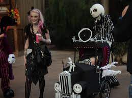 Cardboard Art Baby Stroller Decorated With Cardboard As A Nightmare Before Christmas Ca Family Halloween Costumes Family Halloween Halloween Costumes For Kids