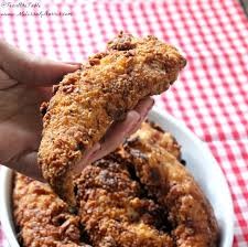 Coat the buttermilk chicken tenders with flour. How To Make Buttermilk Fried Chicken Strips
