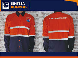 High quality american drill ( 85% tr, nyaman dipakai tidak panas) Konveksi Tambang Bikin Baju Yang Safety Keren Sintesa Konveksi