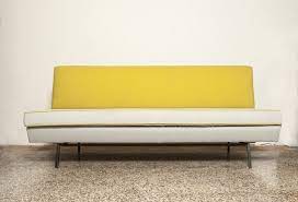 Vintage 1/6 double sofa bed long couch dollhouse miniature wooden furniture. Vintage Sofa Bed 1960s For Sale At Pamono