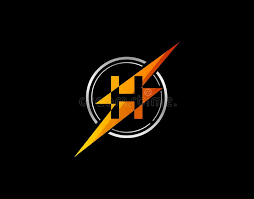 Flash H Letter Logo. Creative Icon Created from Negative Space of Initial H  Combined with Thunder Shape Design Stock Vector - Illustration of charge,  lightning: 186190126