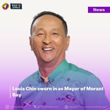 The new mayor of Morant Bay and chairman of the St. Thomas Municipal  Corporation, Louis Chin, was officially sworn in