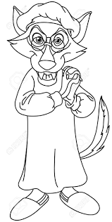 Get the premium version to get the coloring page without this text. Outlined Little Red Riding Hood Wolf In Grandma Costume Vector Royalty Free Cliparts Vectors And Stock Illustration Image 137003630