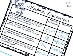Worksheets for prealgebra & introductory algebra. Writing Algebraic Expressions Free Practice Pages Math Geek Mama