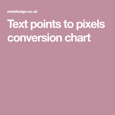 Text Points To Pixels Conversion Chart Computer Program