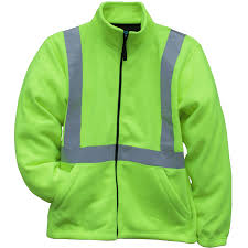 tri mountain hi vis reflective fleece jacket