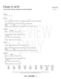 closer lead sheet lyrics chords covenant worship