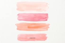 Watercolor Brush Strokes Peach Pink By Cornercroft Stiker Desain Desain Web
