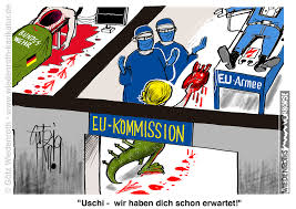'waar is de essentie van menselijkheid?' vraagt de voorzitster van de europese commissie zich af, 'wanneer antisemitische karikaturen door onze straten paraderen met carnaval?' Karikatur Cartoon Satire Politik Wirtschaft Zeichnung Illustration Auftragszeichnungen Auftragskarikatur