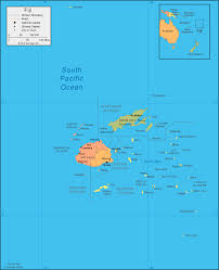 The biggest sources of international visitors by country are australia, new zealand and the united states. Fiji Map