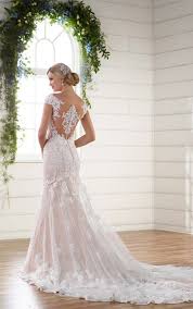 D2205 Nbsp This Vintage Fit And Flare Wedding Dress From Essense Of A Essense Of Australia Wedding Dresses Wedding Dresses Lace Fit And Flare Wedding Dress