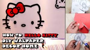 Download now 60 gambar hello kitty wallpaper lucu dan menggemaskan. Diy Origami Wallpaper Hello Kitty Dekorasi Ruangan Kamar Kamu Tutorial Hiasan Dinding Youtube