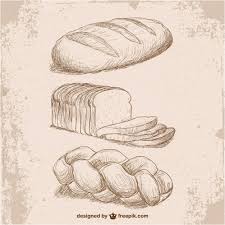 Download Retro Style Bread Drawings For Free Bread Art Drawings Object Drawing