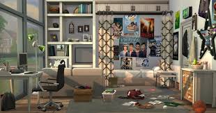 A Studend Room Sims House Sims House Design Sims 4 Houses