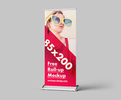 Free subway advertising billboard mockup. Free Roll Up Mockup 85x200 On Behance In 2020 Mockup Free Psd Free Mockup Mockup