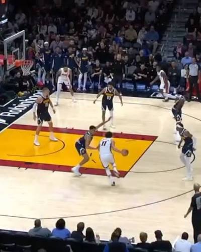Nikola Jokić went down holding his leg, was checked by the medical staff, and has limped to the locker room., Sources say he will have an MRI on Tuesday.
