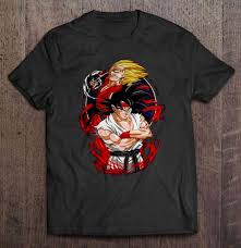 ¡un nuevo rival ha subido al ring! Son Goku And Vegeta Street Fighter T Shirts Teeherivar