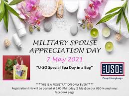 It was unidentifiable to find who might be responsible for the origin of the day. Military Spouse Appreciation Day U So Special Spa Day In A Bag Uso Korea