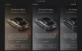We are a luxury mobility company reimagining what a car can be. Lucid Air Configurator Taps Next Gen Console Tech For More Realistic Ev Orders Slashgear