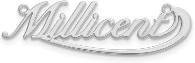 Amazon.com: Auriga Fine Jewelry 14K White Gold Polished Under Swoop Judith  Font Name Plate Charm Pendant (Length- 9 mm) : Clothing, Shoes & Jewelry