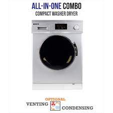 Deco All In One 1200 Rpm Compact Washer And Electric Ventless Vented Dryer With Sensor Dry Feature In Silver Dc 4400 Cv S The Home Depot Washer Dryer Combo Compact Washer Washer And Dryer
