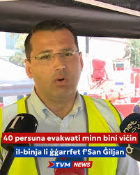 Mal-40 persuna dalgħodu ġew evakwati minn binjiet qrib il-binja li ġġarrfet  nhar l-Erbgħa, fi Triq Paceville, San Ġiljan., Bħala prekawzjoni, dalgħodu,  l-Awtorità tal-Bini u l-Kostruzzjoni (BCA) u ...