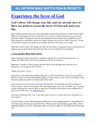 It takes the power of an almighty god and the will of man to ensure salvation. Pdf Experience The Favor Of God Dannyboy Pieterse Academia Edu