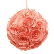 Multi colour new 10 flower kissing ball wedding silk rose free download stickers. Flower Kissing Balls Wedding Centerpiece 10 Inch Coral Pomander Flower Balls Rose Centerpieces Wedding Centerpieces