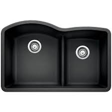 In addition, we offer prep, bar, bath and laundry sinks. Blanco Diamond Undermount Granite Composite 32 In 60 40 Double Bowl Kitchen Sink With Low Divide In Anthracite 441590 The Home Depot Double Bowl Kitchen Sink Double Bowl Undermount Kitchen Sink Undermount Kitchen Sinks