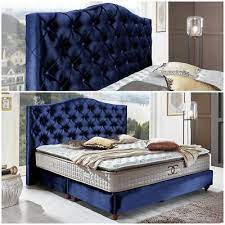 Guter schlaf im „boxspringbett 120×200. Designer Boxspringbett 180x200cm Samt Royal Blau Jersey Hotelbett Doppelbett Eur 1 249 99 Picclick De
