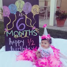 Pin By Stefanie Alcala On My Creations Half Birthday Baby Half Birthday Party Happy Half Birthday