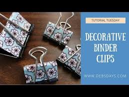 First you need to decorate your binders with the washi tape. How To Make Easy Diy Decorative Binder Clips With Fabric Youtube