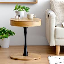 収納付き 丸型サイドテーブル simon シモン 公式 北欧インテリア 家具の通販エア リゾーム サイドテーブル インテリア 家具 収納