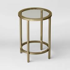 Greenwich Round Glass End Table Threshold Target In 2020 Glass End Tables Glass Top End Tables End Tables