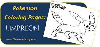 If you would like to download it right click on the pictures and use the save image button. Umbreon Pokemon Coloring Pages For Boys 3 Boys And A Dog