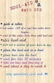 Kool Aid Hair Dye Kool Aid Hair Dye Kool Aid Hair Diy Hair Dye
