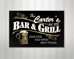 Personalized Beer Sign Bar And Grill Pub By Simplysublimegifts 59 95 Personalized Bar Signs Custom Pub Signs Bar Signs