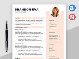 Free Marketer Cv Resume Template In Microsoft Word Doc Format Creativebooster
