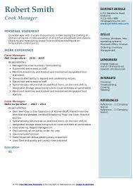 We did not find results for: Cook Manager Resume Samples Qwikresume