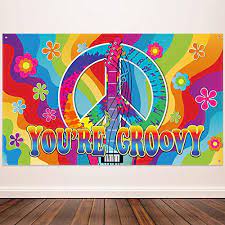 Decorate your home with tie dye party decorations like paper lanterns, hanging fans, pennant banners, and balloons. 60s Theme Party Decorations Groovy Sign 60s Party Scene Setters Wall Decoration 60s Photo Backdrop Banner With Rope For Hippie Theme Groovy Party 72 8 X 43 3 Inch Walmart Com Walmart Com