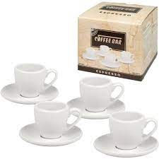 Espresso coffee cup 8 cups and 8 saucer set. Konitz 8 Piece White Coffee Bar 1 Porcelain Espresso Cup And Saucer Sets Gift Boxed 2750010001 The Home Depot