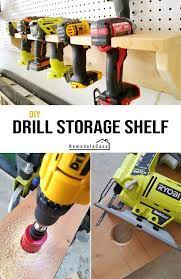 Diy Drill Storage Shelf Tool Storage Diy Diy Bar Stools Diy Garage Storage