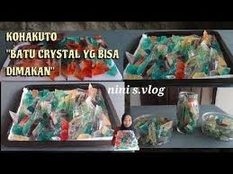 Resep Mudah Membuat Kohakuto Batu Crystal Yang Bisa Dimakan Kohakuto Jewel Candy Youtube Makanan Permen Jepang Permen