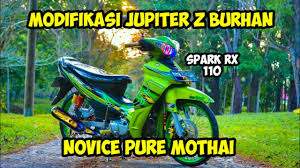 Motor bebek ini sudah terkenal sejak tahun 2003 dan menarik untuk dimodifikasi dengan berbagai aliran. Modifikasi Jupiter Z Spark Rx 110 Novice Pure Mothai Thailook Youtube