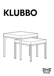 Klubbo Nesting Tables Set Of 2 Black Brown Ikeapedia