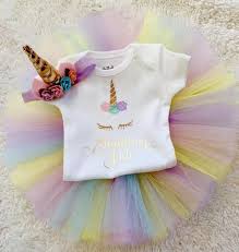 Birthday Party At Home Outfit Rainbow Unicorn Coming Home Outfit Tutu Cute By Carrie 1st Birthday Outfit Girl Family Birthday Shirts Gold Birthday Outfit