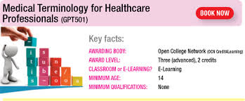 Reed.co.uk advertises a large variety of medicine courses which are delivered by a range of learning providers. Medical Terminology For Healthcare Professionals Gpt501 Www Geopace Net