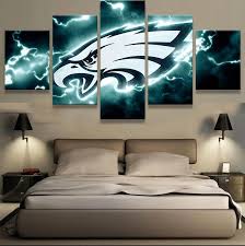 Display your spirit with officially licensed philadelphia eagles office supplies, home furnishings, and more from the ultimate sports store. 5 Piece Philadelphia Eagles Football Canvas Wall Art Painting For Sale It Make Your Day